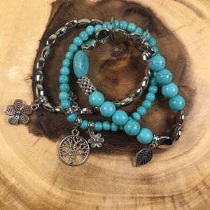 Turquoise Boho Vintage Multi Layer Bracelet